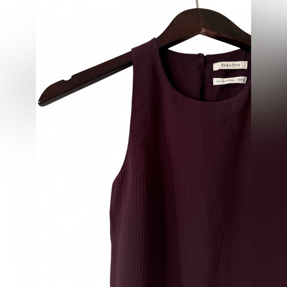 SOLD - Aritzia Babaton | Fine Japanese Fabric Blouse | Eggplant | Size XXS - Picture 2 of 7